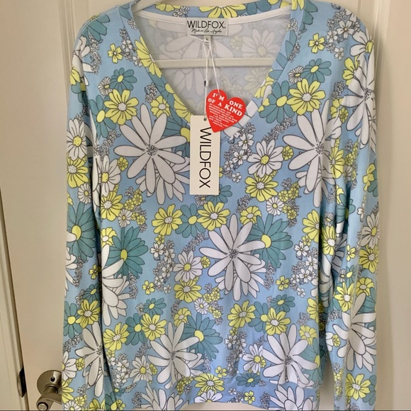 Wildfox Couture DAISY WALLPAPER JUMPER sweatshirt - Picture 7 of 15
